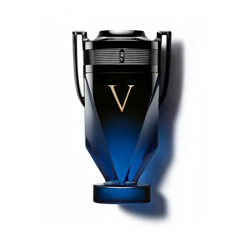 Rabanne Invictus Victory Elixir Parfum for Men - Long Lasting Intense Amber Woody Spicy Men's Perfume with Cardamom, Lavender & Vanilla - Trophy Bottle French Fragrance Spray, 6.8 oz