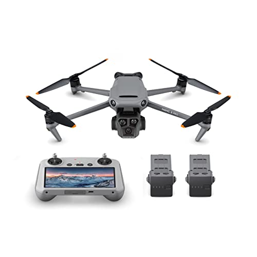 DJI Mavic 3 Pro Fly More Combo with DJI RC, Flagship Triple-Camera Drone with 4/3 CMOS Hasselblad Camera, 15km Video Transmission, 3 Batteries, Charging Hub, FAA Remote ID Compliant