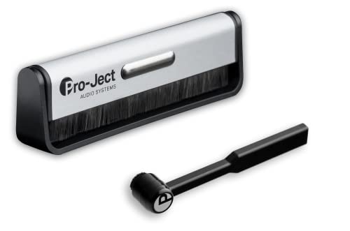 Pro-Ject Cleaning Set Basic - Kit de Nettoyage - Entretien Essentiel des vinyles, brosses antistatiques, Brosse à Aiguilles - Noir