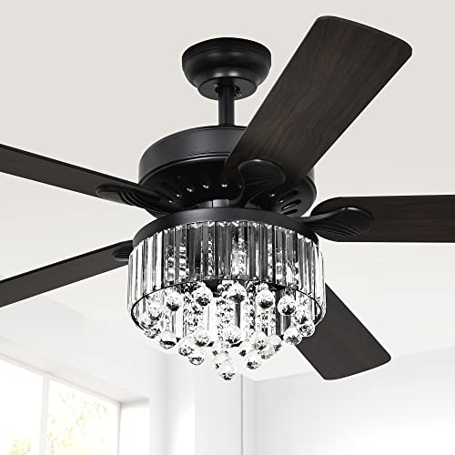 YITAHOME Crystal Ceiling Fans with Light and Remote 0009 2008