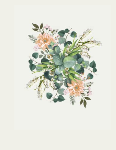 Green Floral Journal For Women, Paperback, 150 Lined Pages, 8.5" × 11" inches (Diary, Notebook)