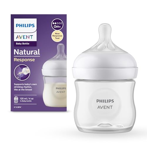 Philips Avent Natural Response Baby Feeding Bottle - 125Ml Baby Milk Bottle for Newborns and Up, Bpa Free, 0+ Months (Model Scy900/01)