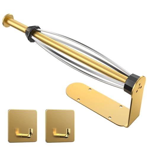 Single Hand Operable Wall Mount Paper Towel Holder with Damping Effect, Self-Adhesive or Screw for Bathroom Kitchen