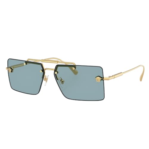 Versace Woman Sunglasses Gold Frame, Grey Gradient Lenses, 60MM