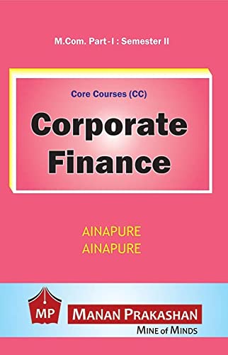 CORPORATE FINANCE| M.COM.PART-1| SEMESTER-II| MANAN PRAKASHAN