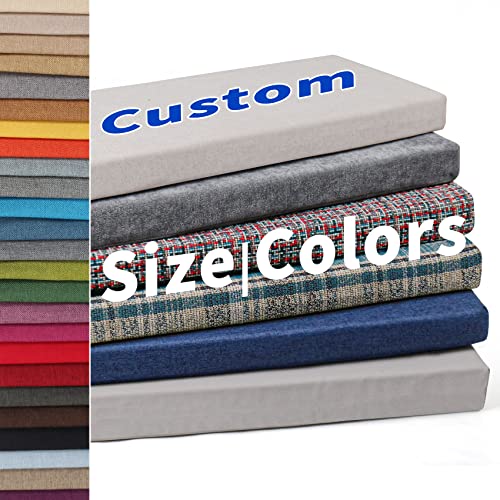ROFIELTY Custom Bench Cushion, Durable Indoor/Outdoor Bench Seat Cushion, 70+ Colors to Choose from, Patio Furniture Bench Cushion, Multiple scenarios can be Applied.