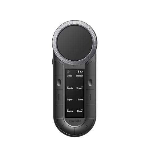 HUION Mini KeyDia Express Key Remote Control Shortcut Keyboard with Dial 18 Customized Express Keys for Graphics Drawing Tablet, PC, Mac, Laptop, Surface Pro