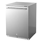 Frostronics 24 Inch Outdoor Beverage Refrigerator, 168 Can Built-in & Freestanding Cooler, 26°F Sub-Zero Beer Fridge, IPX4 Waterproof SUS304, NSF7 Commercial Grade for Patio & Outdoor Kitchen