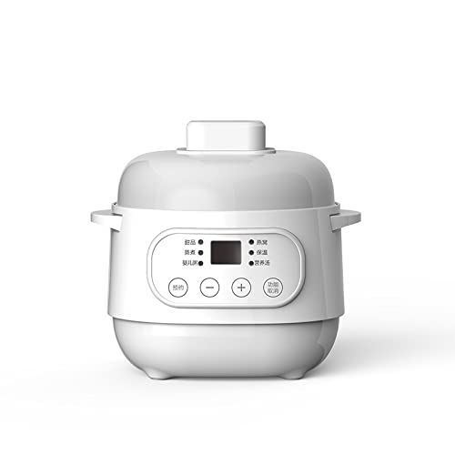 TRASKA Electric Cooker Household Automatic Waterproof stew Bird's nest stew Cup Ceramic Multi-Functional Cooker Soup Pot Small Household Appliance Casserole White Version