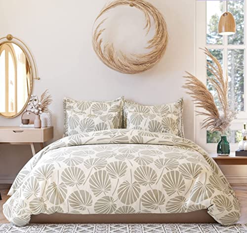 THE HOME STYLE 400 TC Cotton Elastic Fitted All Around Printed King Size Double Bed Bedsheet wih 2 Pillow Cover (72"x78", Adam Cream)