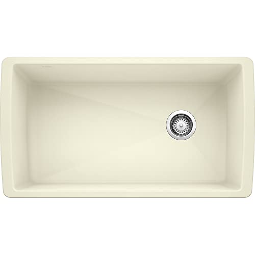 BLANCO Diamond Silgranit Super Single Undermount Kitchen Sink, 33.5" L X 18.5" W