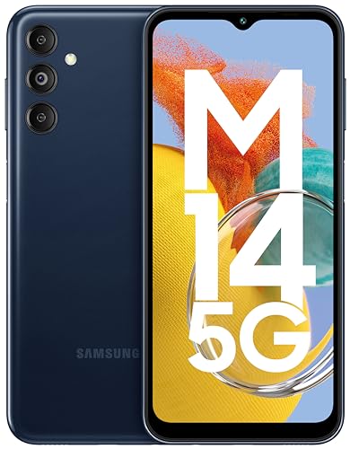 Book Cover Samsung Galaxy M14 5G (Berry Blue,6GB,128GB)|50MP Triple Cam|Segment's Only 6000 mAh 5G SP|5nm Processor|2 Gen. OS Upgrade & 4 Year Security Update|12GB RAM with RAM Plus|Android 13|Without Charger