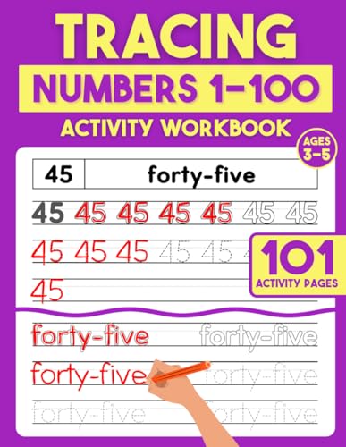 Tracing Workbook: Numbers 1-100: Handwriting Practice Book of Numbers From 0 To 100 for Preschool, Kindergarten, and Kids Ages 3-5 (Tracing Books)
