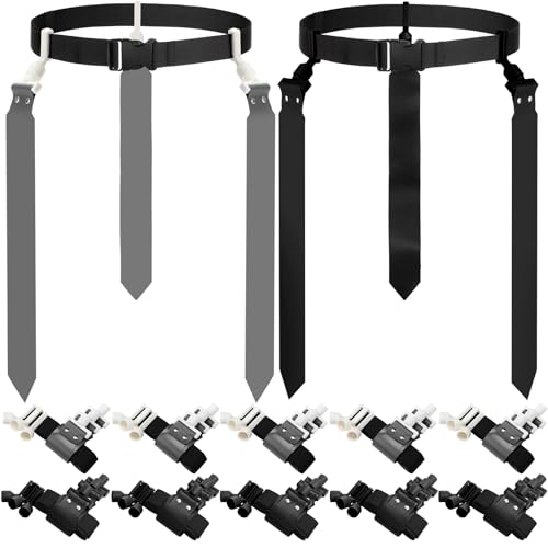 Hungdao 12 Players Flag Football Belts and Flags Adjustable Football Belts for Kids Teens Adults Team Training Sport Events