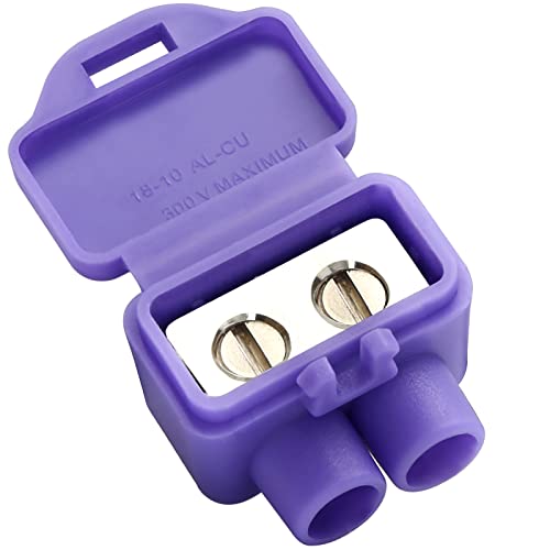 Aluminum to Copper Wire Connectors, Copper to Aluminum Wire Connectors with 2 Port, 25 Pack