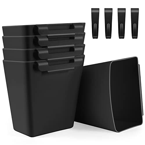 LEZIOA 5 Pack Hanging Cup Holders, Multipurpose Rolling Cart Accessories Utility Cart Accessories for Art & Craft Supplies, Space Saving Hanging Storage Basket Pencil Holder Makeup Organizers