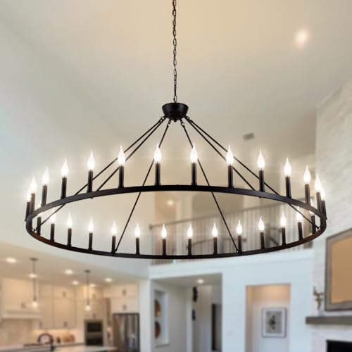 Psyverii Wagon Wheel Chandelier