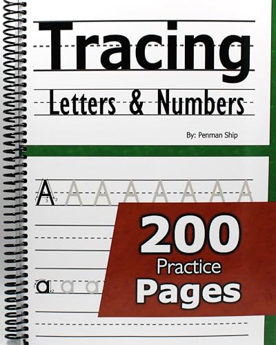 Tracing Letters and Numbers : 200 Practice Pages: Workbook for Preschool, Kindergarten, and Kids Ages 3-5