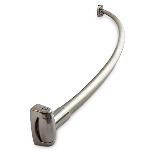 60-Inch Rust Proof Stainless Steel Curved Shower Curtain Rod Mounted Non-Telescoping