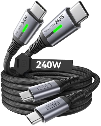 INIU USB C to USB C Cable, 240W [2-Pack 6.6ft] Fast Charging Cord