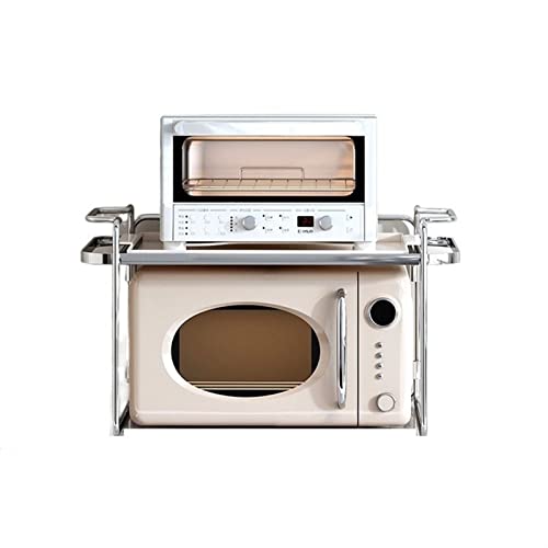 Microwave oven rack Kitchen Folding Microwave Oven, Integrated Household Double Layer Shelf, Storage Rack, Countertop For Storing Multi-functional Small Household Appliances Expandable Microwave Stand