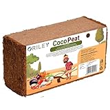 Oriley Cocopeat Block 100% Natural for Garden Plants 1Kg Organic Agricultural Compost Coco Peat for Indoor & Outdoor Fertilizer Kitchen Terrace Gardening Khaad (Expands Upto 16 litres of Powder)