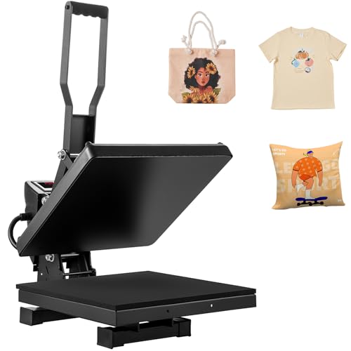 VEVOR Heat Press, 15x15 Power Heat Press Machine for T-Shirt, Fast Heating, High Pressure Heat Press Machine, Digital Industrial Sublimation Printer for Heat Transfer Vinyl, Easy to Use