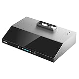 IKTCH Range Hood 36 inch Under Cabinet, 900 CFM Range Hood with Gesture Sensing, Touch Panel, 4 Fan Speed, Stainless Steel Hood Vents for Kitchen with 2 Pcs Baffle Filters