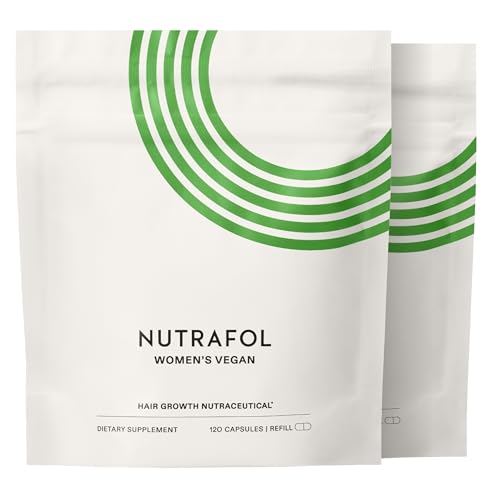 Nutrafol Women's Hair Growth Supplements, For Women 18-44 Years Old, Clinically Tested for Visibly Thicker, Stronger Hair, 100% Vegan Ingredients, Dermatologist Recommended - 2 Month Supply, 2 Pouches