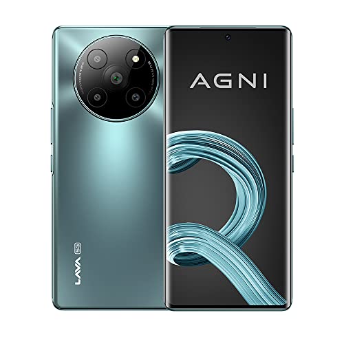 Book Cover Lava Agni 2 5G (Glass Viridian, 8GB RAM, 256GB Storage) | India's First Dimensity 7050 Processor | 120 Hz Curved Amoled Display | 13 5G Bands | Superfast 66W Charging | Clean Android