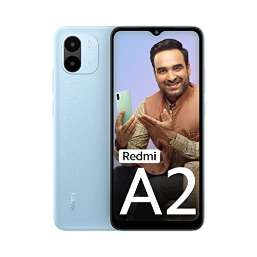 Book Cover Redmi A2 (Aqua Blue, 4GB RAM, 64GB Storage) | Powerful Octa Core G36 Processor | Upto 7GB RAM | Large 16.5 cm HD+ Display with Massive 5000mAh Battery | 2 Years Warranty [Limited time Offer]