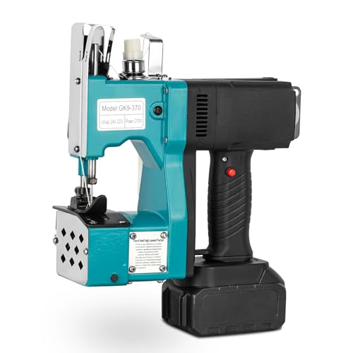 SOKO Cordless Bag Closing Machine - 8.16lbs Portable Bag Sewing Machine with Battery, 2 Seconds/Bag Automatic Woven Bag Closer Machine for Burlap Sack, Canvas, Feed Sacks, Rice Bags, Kraft Paper Bag