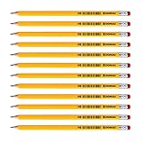 OFFICER PRODUCTS Donau 7386001PL-99 Wooden Pencils: 12 HB Pencils with Eraser/Pack of 12 / Non-Toxic/Colour: Yellow