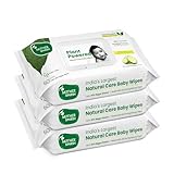 Mother Sparsh Natural Care Baby Wipes I 100% Plant Made Fabric From Forest Land | Fresh + Cleanse (with Cucumber) Plant Powered Wet Wipes For Baby I Cotton Cloth Like Bigger Sheets | 60 Pcs (Pack of 3)