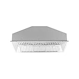 Forno Altilia 48" Inch. Built-in/Insert Range Hood with 1200 CFM Double Motor and 4 Speed Touch Control - Stainless Steel Kitchen Vent Hood with Baffle Style Filters and 2 Halogen Lights
