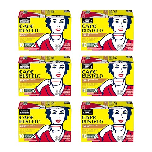 Café Bustelo Café con Leche Flavored Espresso Style Coffee, 10 Keurig K-Cup Pods_PARENT