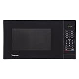 Magic Chef Compact Countertop Microwave Oven, 1000 Watts, Black, 1.1 Cu. Ft. - Digital Kitchen Appliance with One-Touch Cooking, Child Lock, Timer, Reheat, Defrost and 10 Power Levels