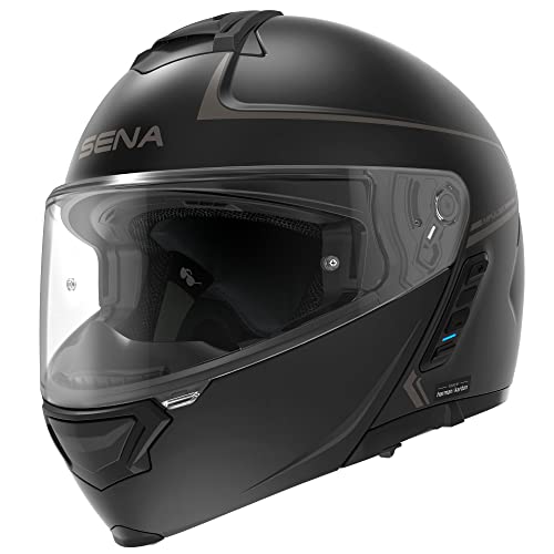 Sena Impulse DOT Flip Up Modular Bluetooth Helmet w/Sound by Harman Kardon Dual Visor Helmet with Integrated Mesh Intercom System / MP3 / Voice Dial