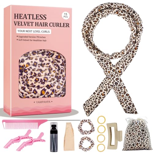 Heatless Curls Overnight Headband, 70'' No Heat Hair Curlers for Medium Long Hair