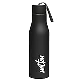 MILTON Super 1000 Stainless Steel Water Bottle, 1000 ml, Black | Single walled | Leak Proof | Easy Grip | Easy to Carry | Gym Bottle | Home | Kitchen | Hiking | Treking Bottle | Travel Bottle