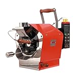 KALDI Wide400 Home Coffee Gas Roaster - 400g Capacity with Accessories. Gas burner required, Thermometer is optional. (Digital Dual Data Logger Themometer)