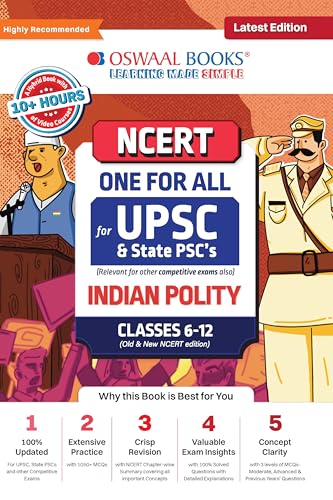 Oswaal NCERT One for All for UPSC and State PSC's Indian Polity Classes 6 to 12 (Old and New NCERT Edition)