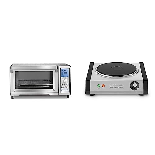 Cuisinart Convection Toaster Oven, Stainless Steel, TOB-260N1 & CB-30P1 Cast-Iron Single Burner, Stainless Steel