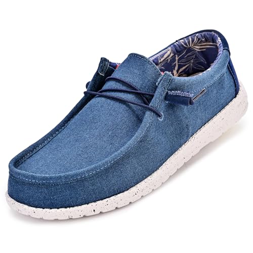 suroad Men's Loafers Slip on Shoes for Men Casual Canvas Shoes Comfortable & Light-Weight