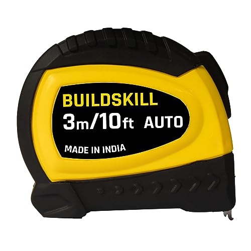 Buildskill 3M Durable Measuring Tape: Good Standing Strength, Clear Markings, Versatile in Industries, Lightweight, Easy-to-Use, Time-Saving, and Auto-Lock