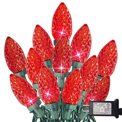 TW SHINE Christmas 100 LED C9 String Lights with Timer