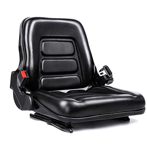SEATIN Universal Forklift Seat,Tractor Seat,with Micro Switch and Safety Belt,for Tractor,Mower,Skid Loader,Telehandler,Backhoe,Excavator Dozer