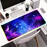 TEKXDD RGB Gaming Mouse Pad, XXL Extended 12 LED Modes Mouse Mat (800mm*300mm) Non-Slip Rubber Base, Desk Mat Mousepad for Computers, PC, Laptop and Office