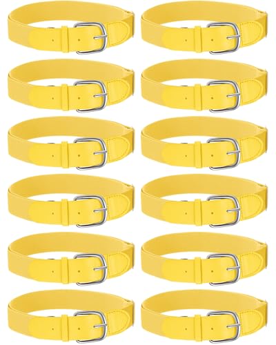 Hercicy 12 Pcs Baseball Belts Softball Belts Bulk for Adult and Youth Adjustable