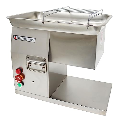 TECHTONGDA Electric Meat Cutter Slicer Commercial Shredded Diced for Steak Beef Pork Meat YF-90T 6mm
